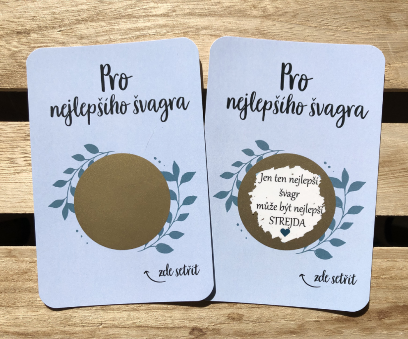 Budeš strejda! Pro ŠVAGRA - s obálkou / bez obálky: S obálkou