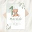 Narozeninová pozvánka  – medvídek - 05 VÍCE VARIANT - Barva: modrá