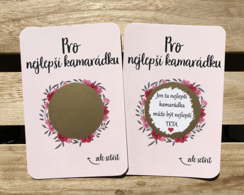 Budeš teta! Pro KAMARÁDKU - s obálkou / bez obálky: Bez obálky