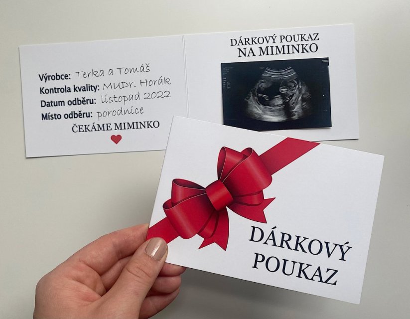 Dárkový poukaz - Bílý - vnoučátko/miminko: Miminko